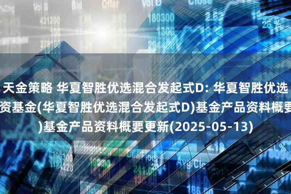 天金策略 华夏智胜优选混合发起式D: 华夏智胜优选混合型发起式证券投资基金(华夏智胜优选混合发起式D)基金产品资料概要更新(2025-05-13)